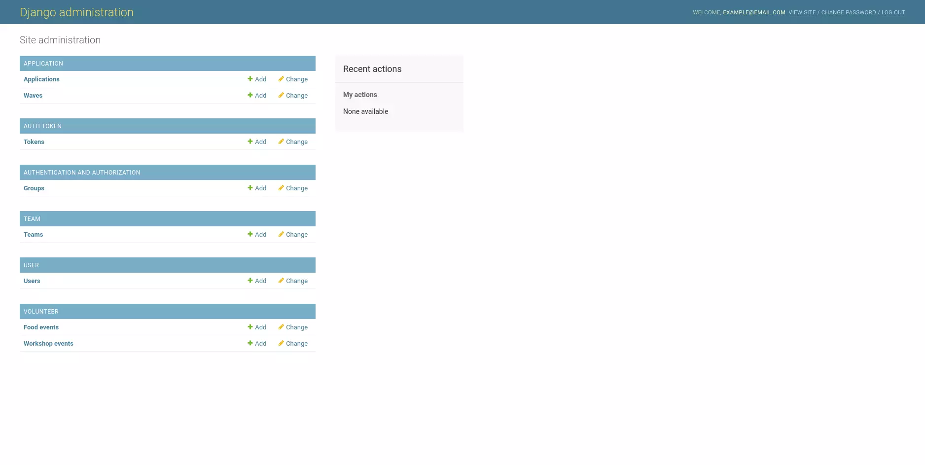 A screenshot of the Ouroboros admin panel, showing the various aspects of the system that are modifiable.